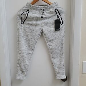 New W Tags White Public Record Jogger Sweatpants with Black Accents Size Boys 8Y